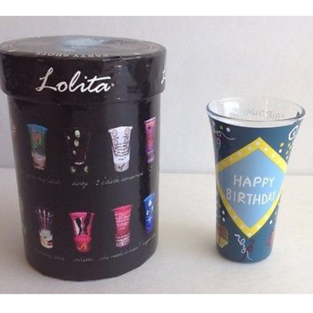NEW Lolita Birthday Guy Shot Glass